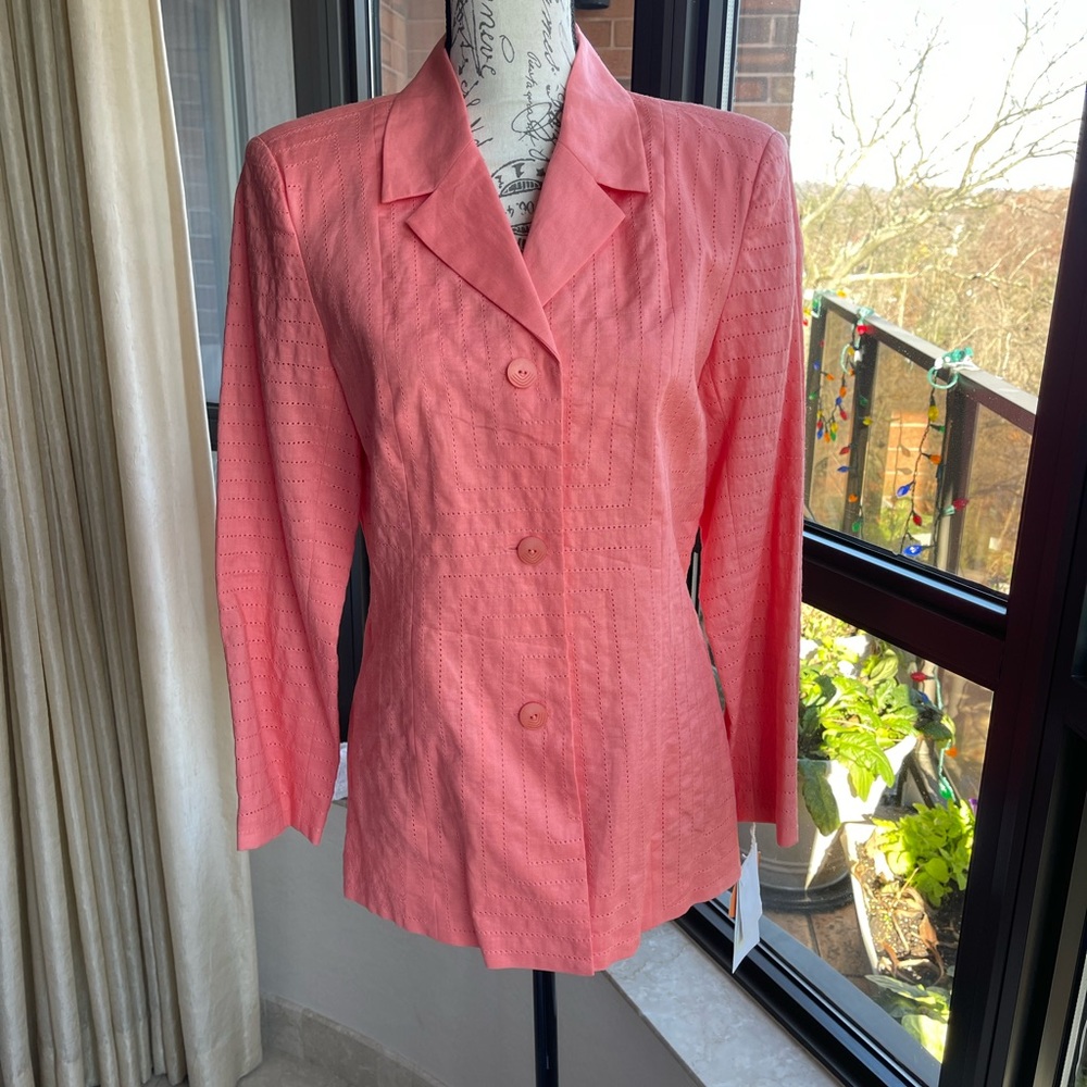 NWT JSong collection lined 100% linen blazer size 6